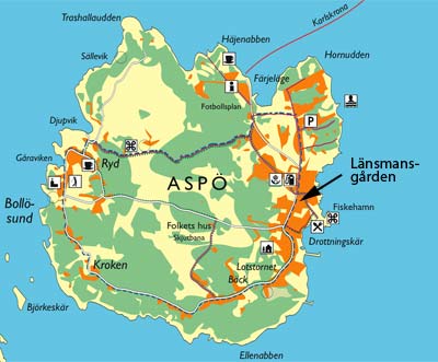 Karta över Aspö